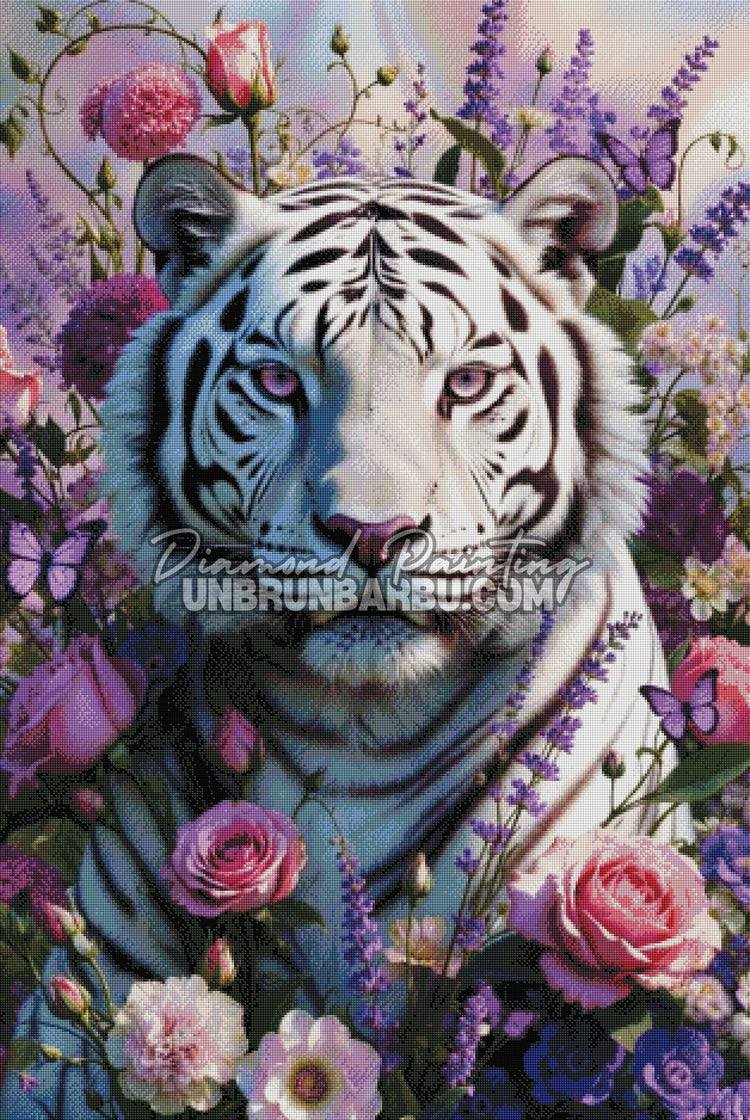 Diamond Painting - Tigre Blanc Douceur Sauvage (80cm x 120cm)