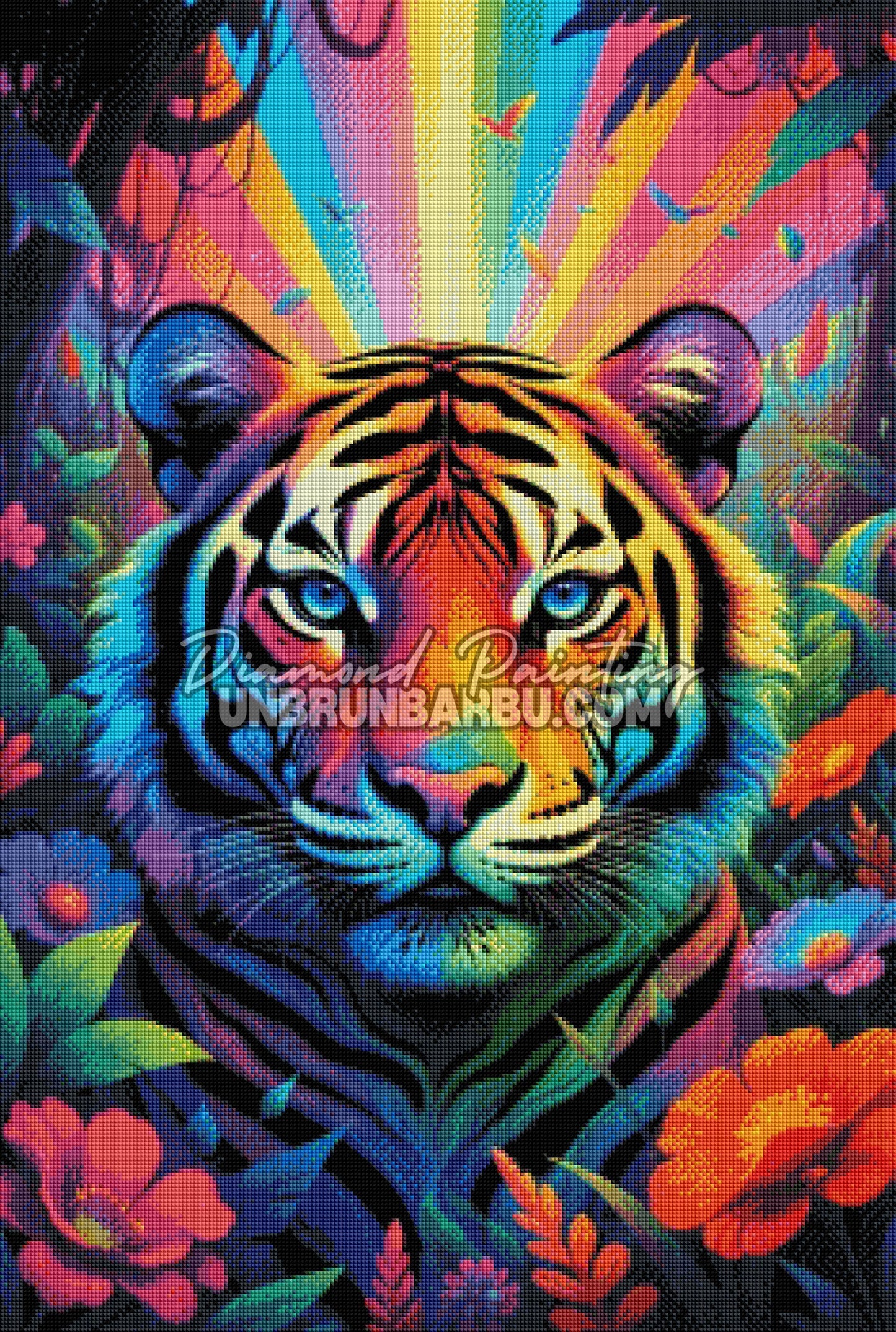 Diamond Painting - Tigre Prisme des Tropiques (60cm x 90cm)