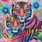 Diamond Painting - Tigres Pastel Harmonie Sauvage (70cm x 105cm)