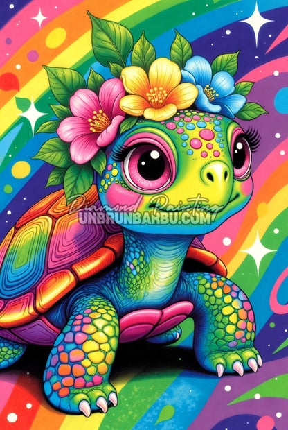 Diamond Painting - Tortue Rainbow (50cm x 75cm)