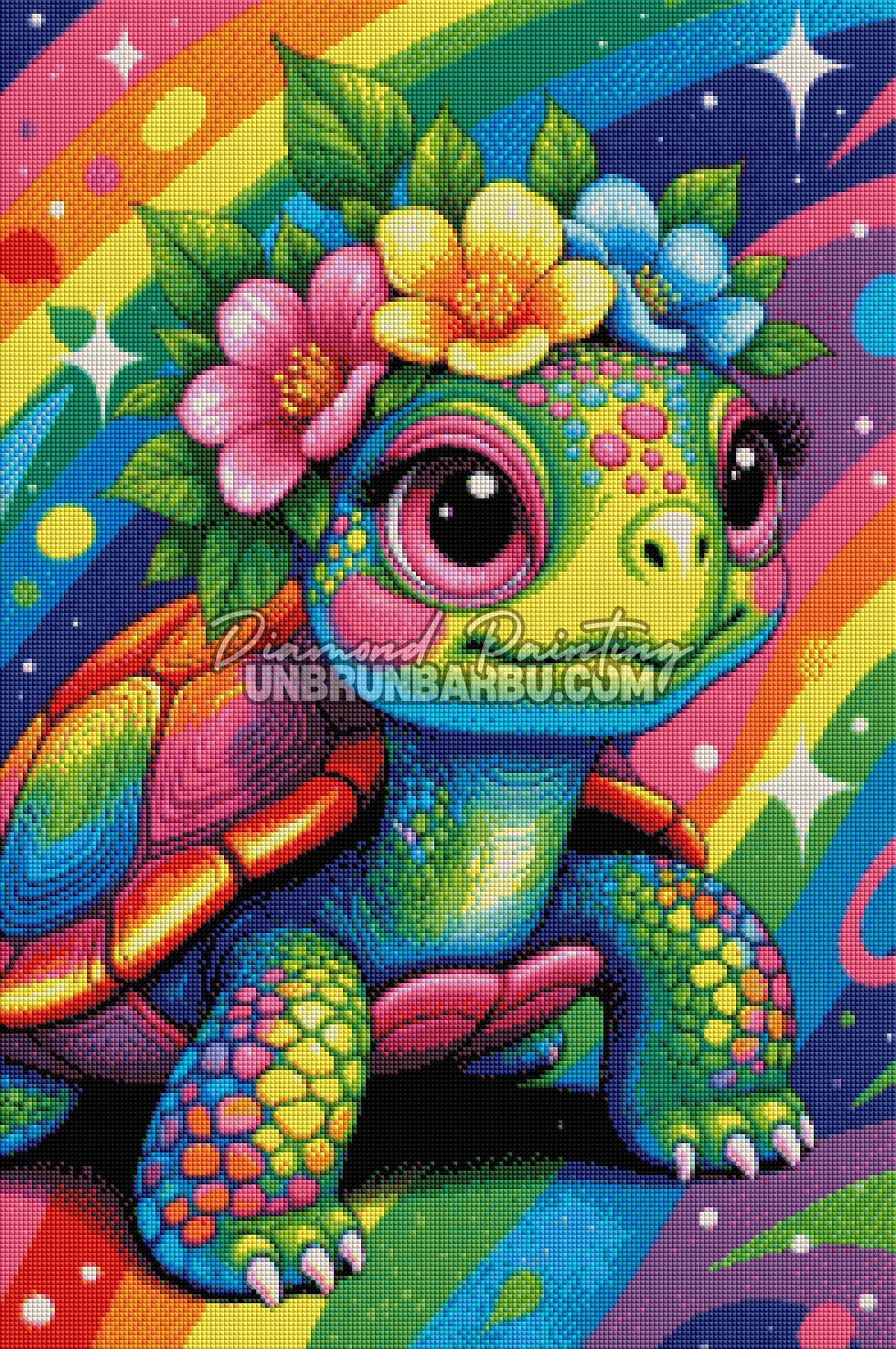 Diamond Painting - Tortue Rainbow (50cm x 75cm)