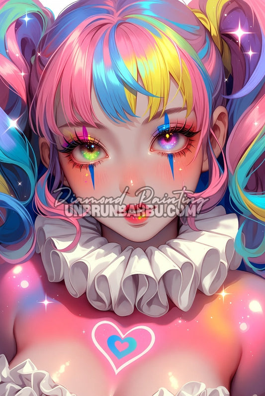 Diamond Painting – Cœur Néon Larmes d’Étoiles (70cm x 105cm)