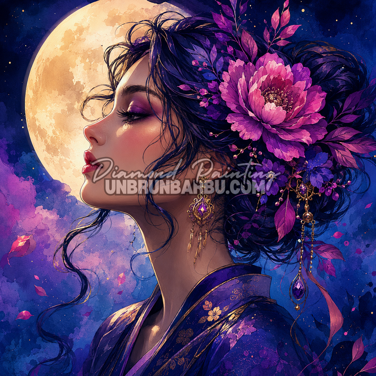 Diamond Painting – La Muse Lunaire - 100x100 cm