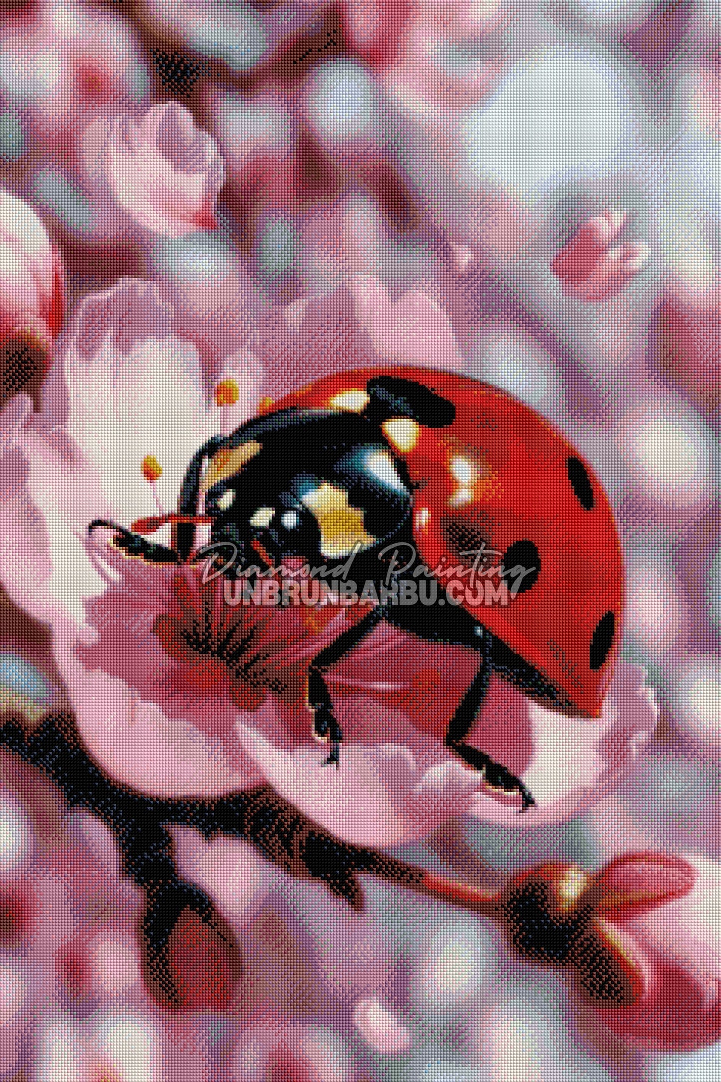 Diamond Painting - Coccinelle Porte-Bonheur du Cerisier (60cm x 90cm)