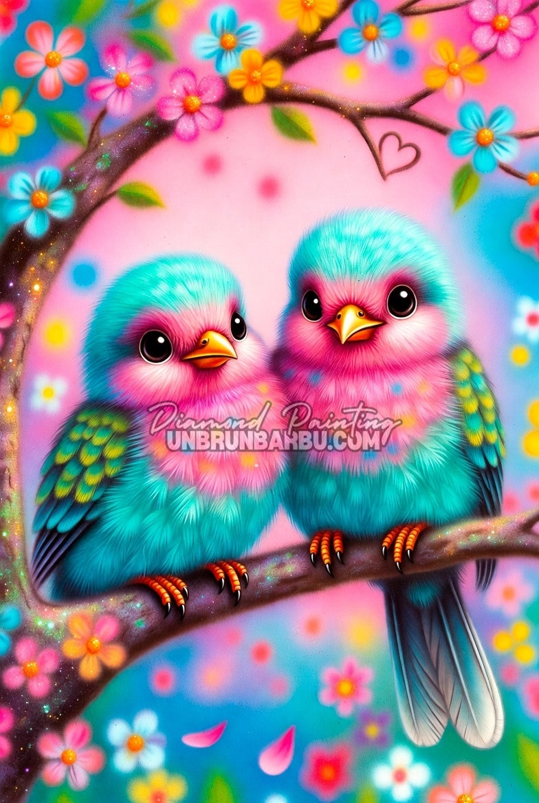 Diamond Painting - Inséparables du Verger Enchanté (70cm x 105cm)