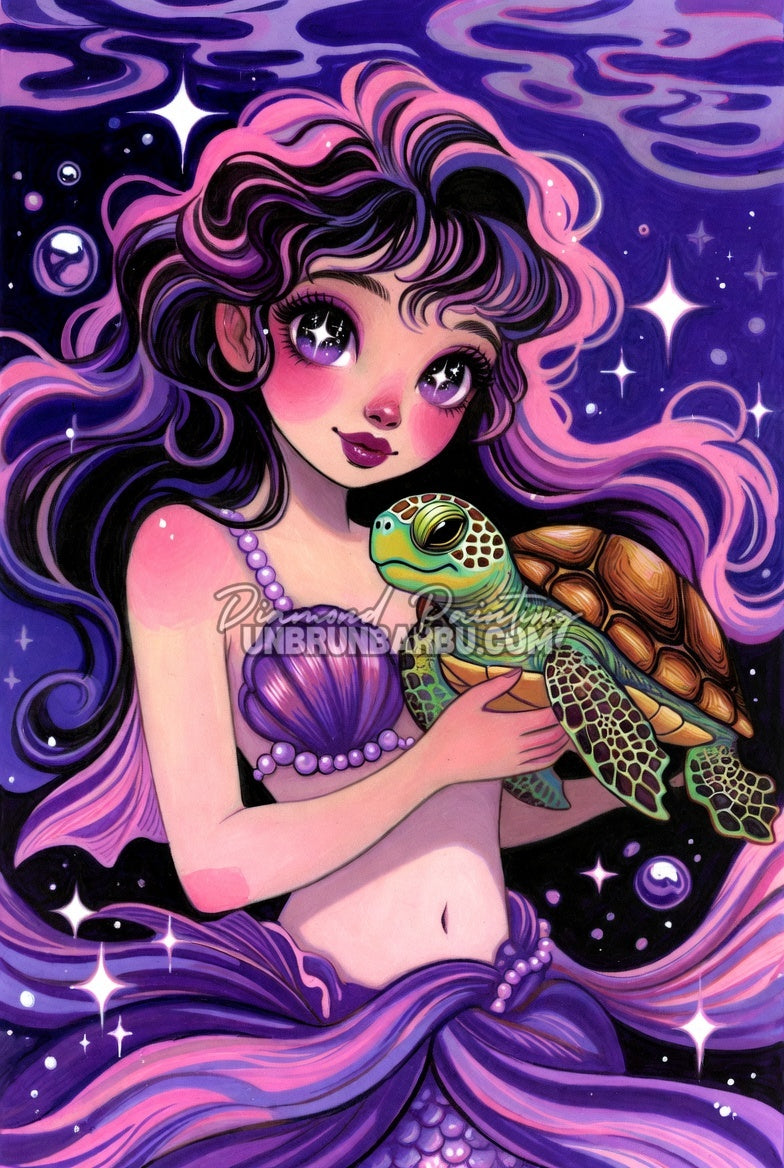 Diamond Painting - Luna et la Tortue des Étoiles (60cm x 90cm)
