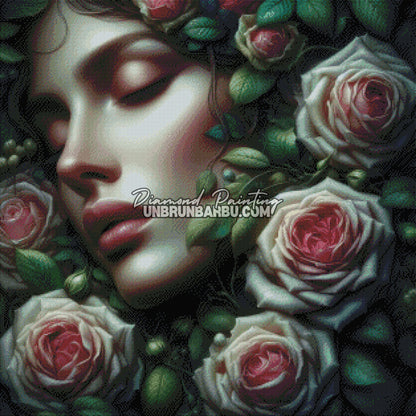 Dormeuse des Roses Éternelles (80cm x 80cm)