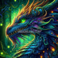 Diamond Painting - Dragon Sylvestre Lueur d'Émeraude (100cm x 100cm)