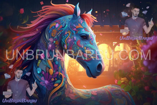 Eclipse Equine. (90cm x 60cm) - UnBrunBarbu