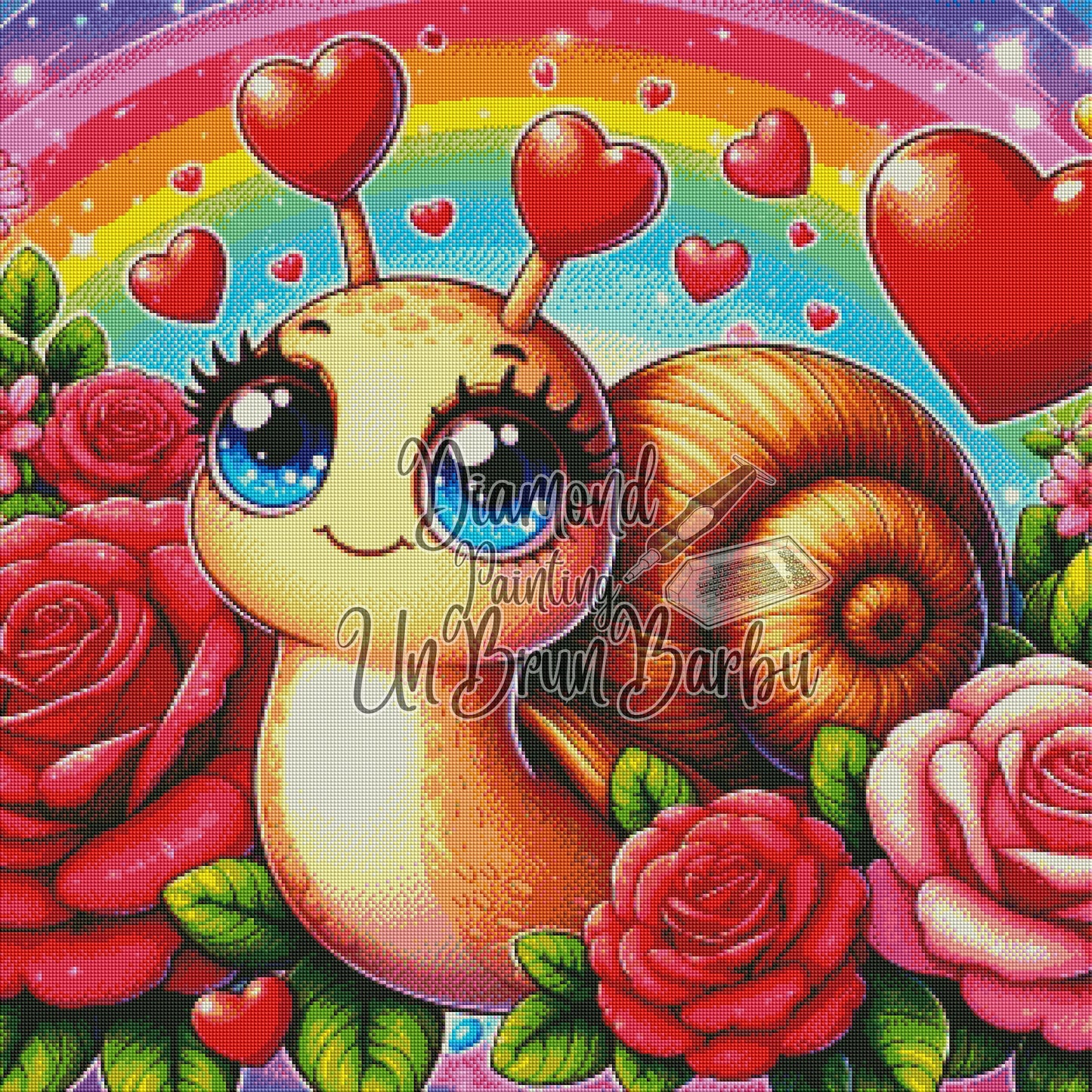 Escargot du Royaume des Cœurs (80cm x 80cm)