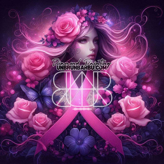 Espoir Rose d'Octobre (120cm x 120cm) - UnBrunBarbu
