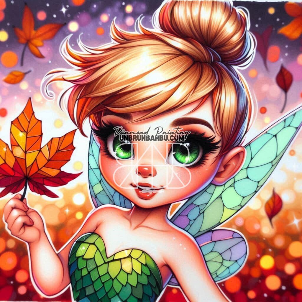 Fée d'Automne (80cm x 80cm) - UnBrunBarbu