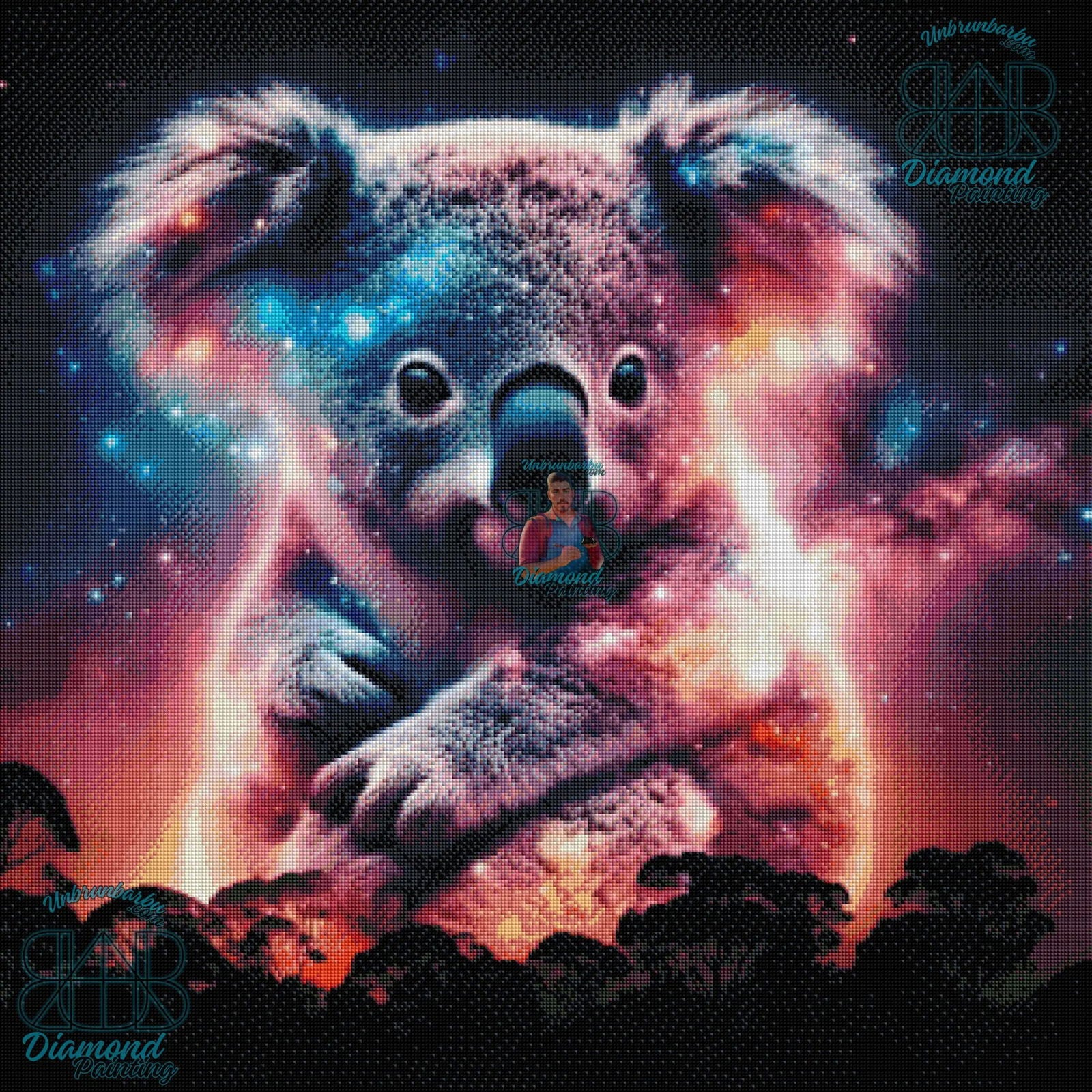 Galaxie Koala. (80cm x 80cm). - UnBrunBarbu