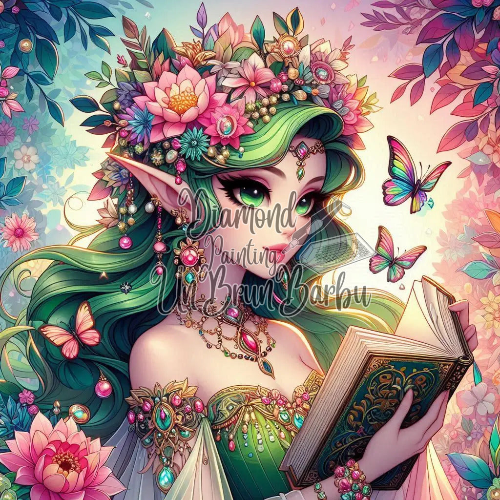 Gardienne du Grimoire Fleuri (100cm x 100cm)