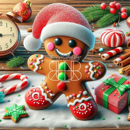 Gourmandises de Noël (90cm x 90cm) - UnBrunBarbu