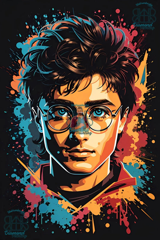 Harry et les Éclats Magiques. (60cm x 90cm). - UnBrunBarbu