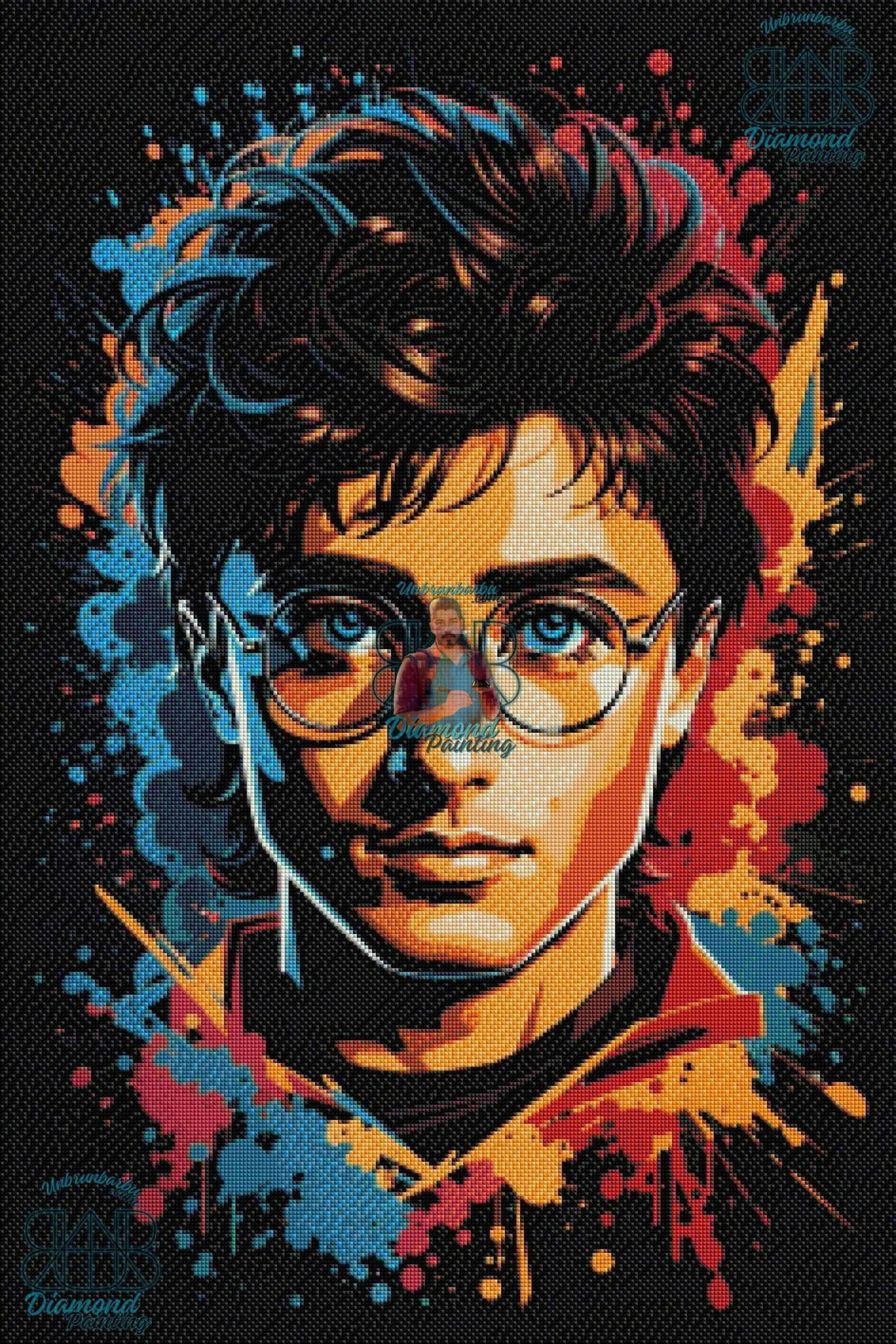 Harry et les Éclats Magiques. (60cm x 90cm). - UnBrunBarbu