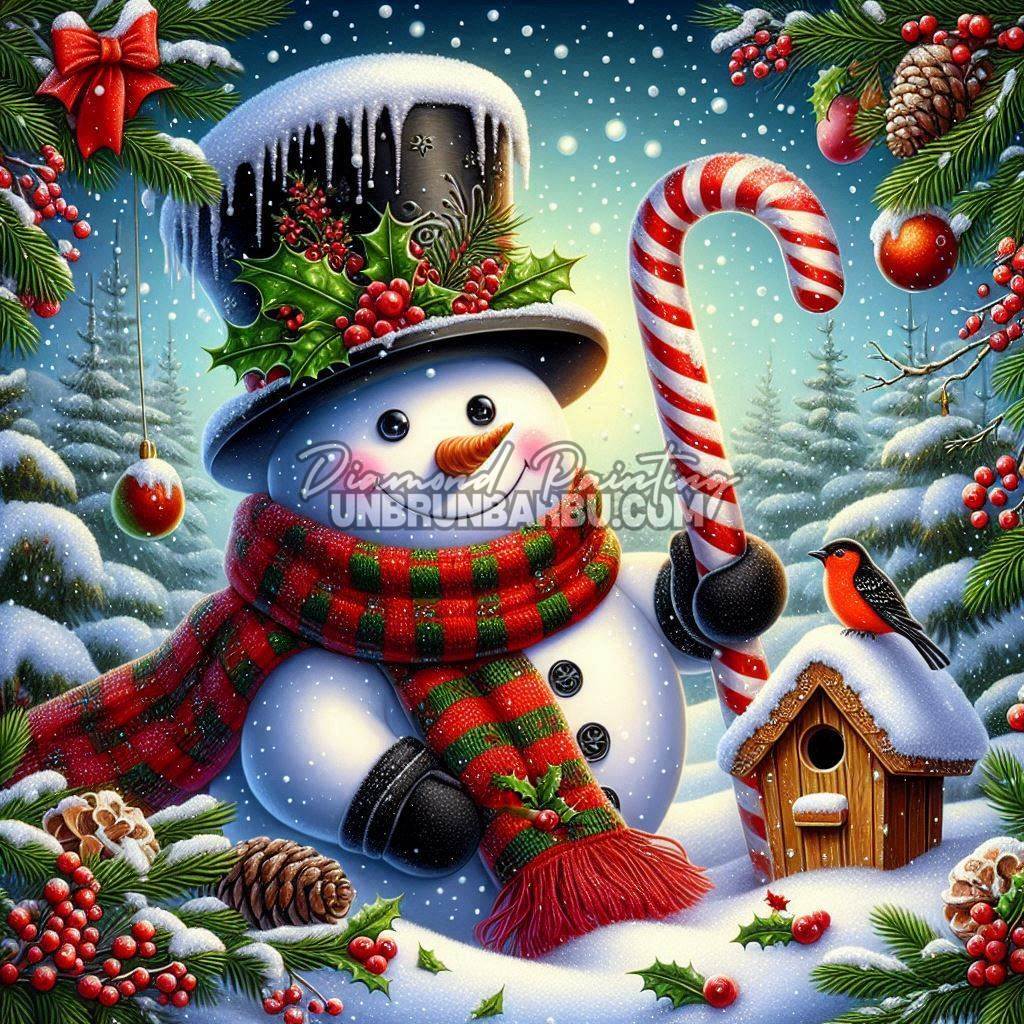 Diamond Painting - Hiver Enchanté de Monsieur Givre (80cm x 80cm)