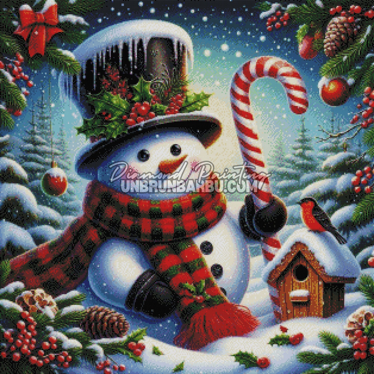 Diamond Painting - Hiver Enchanté de Monsieur Givre (80cm x 80cm)