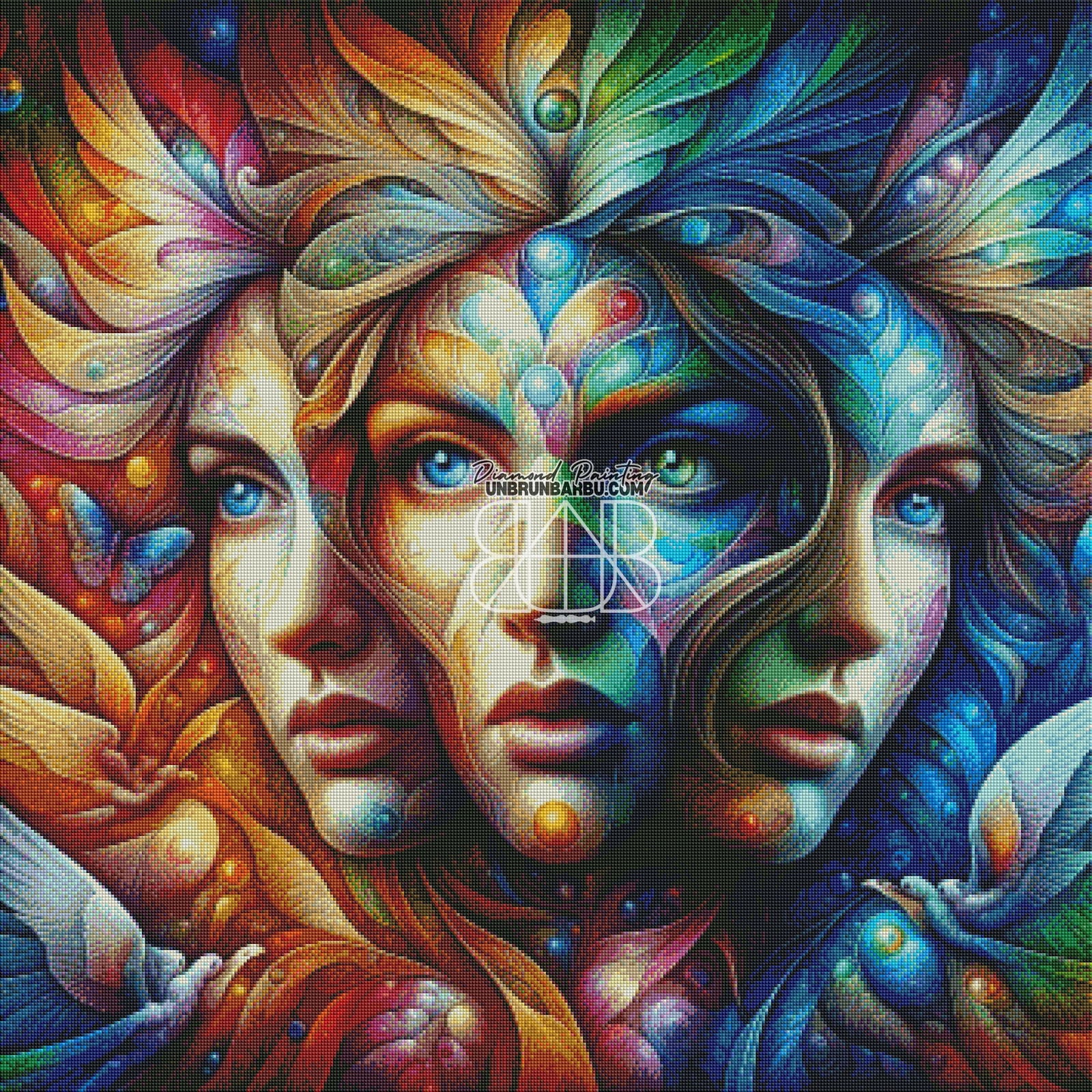 Intrigante et surréaliste. (90cm x 90cm) - UnBrunBarbu