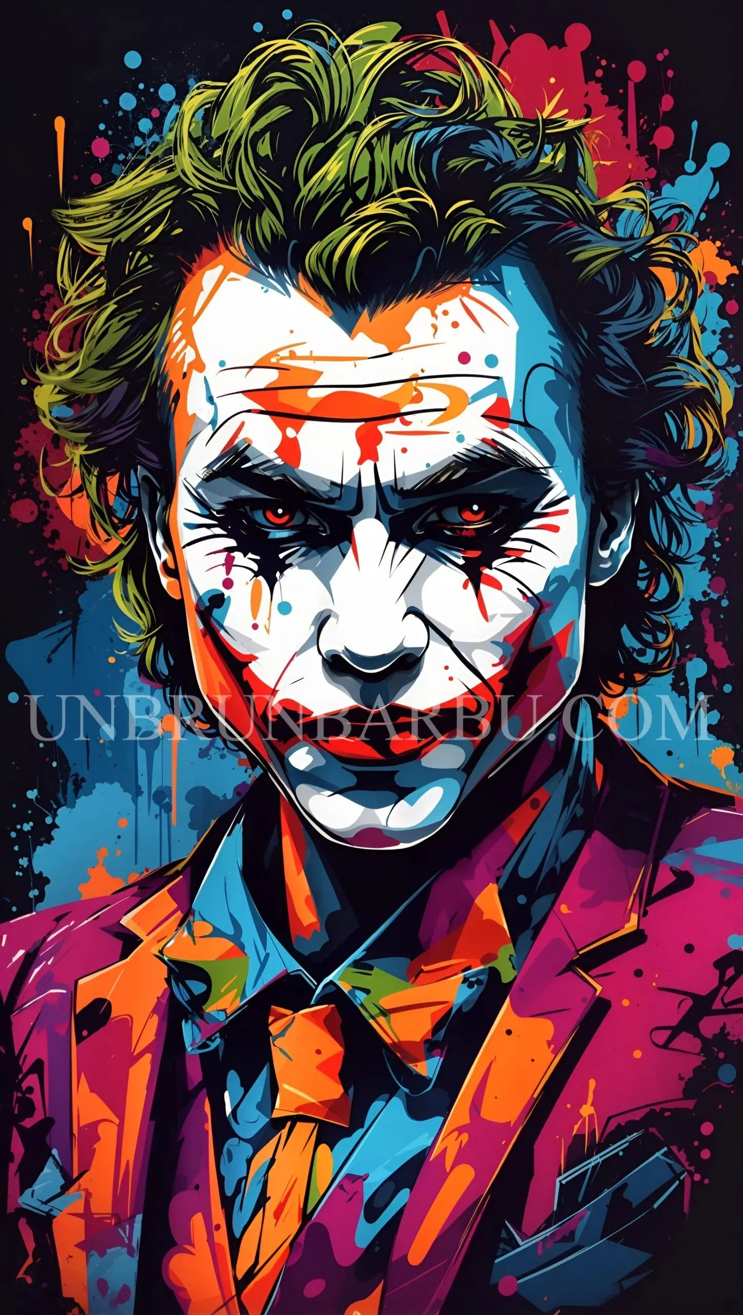 Joker de Couleur. (50cm × 90cm). - UnBrunBarbu