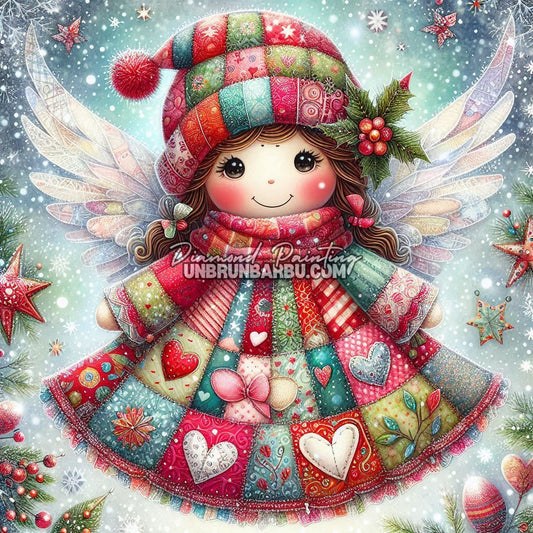L’Ange du Patchwork Enchanté (80cm x 80cm)