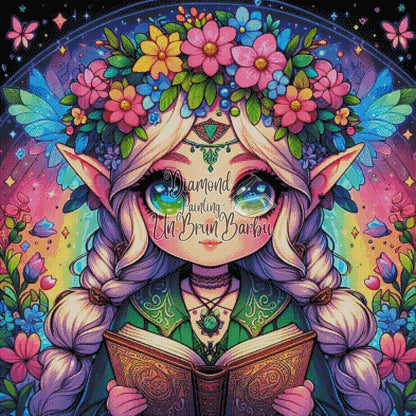 L’Elfe des Livres Enchantés (100cm x 100cm)