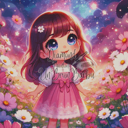 L'Innocence au Cœur de la Nuit Étoilée (100cm x 100cm)