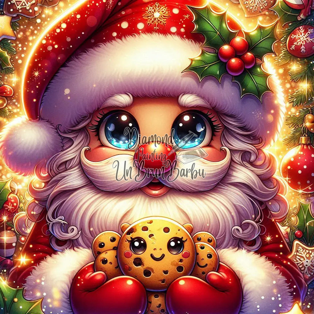 Le Père Noël et le Biscuit Magique (80cm x 80cm)