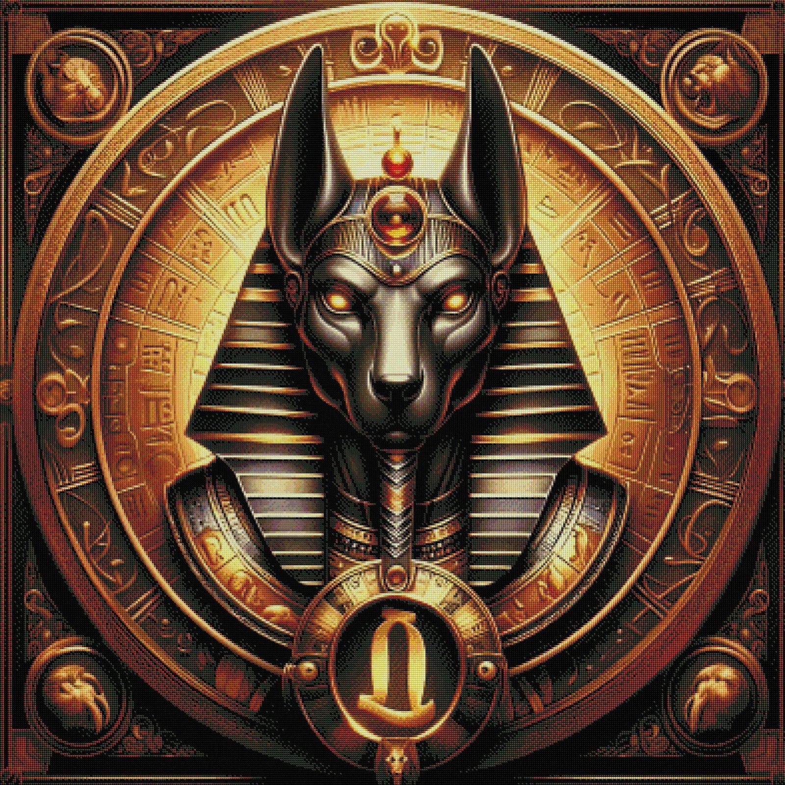 Le Sceau d’Anubis. (100cm x 100cm). - UnBrunBarbu