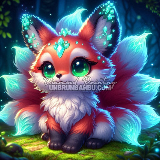 Diamond Painting - Légendaire Renard à Neuf Queues (100cm x 100cm)