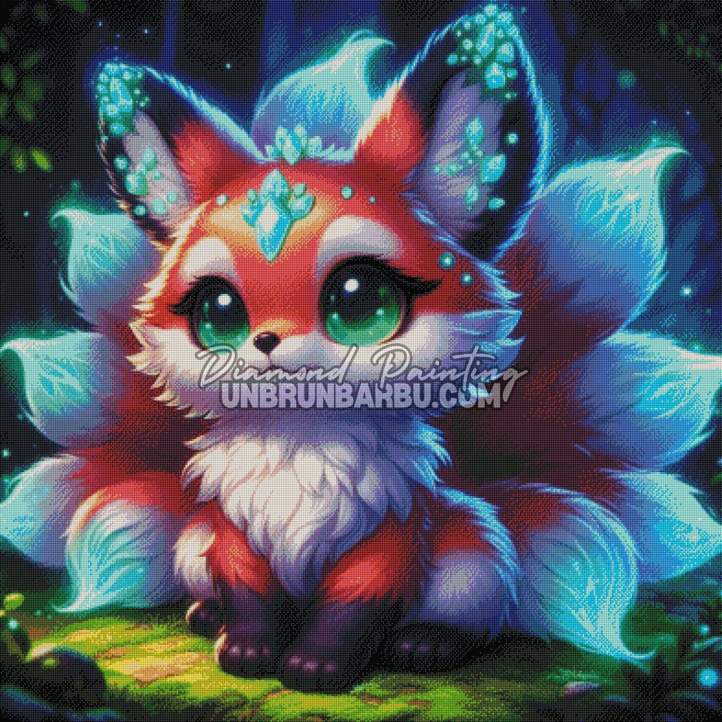 Diamond Painting - Légendaire Renard à Neuf Queues (100cm x 100cm)