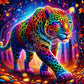 Léopard Arc-en-ciel des Rêves (100cm x 100cm)
