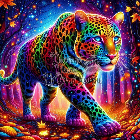 Léopard Arc-en-ciel des Rêves (100cm x 100cm)