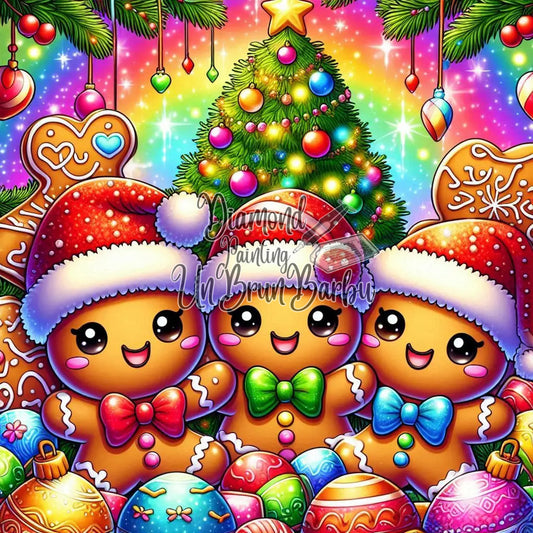 Les Pains d'Épice Fêtent Noël (80cm x 80cm)