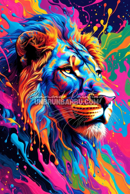 Diamond Painting - Lion Crinière de Peinture (60cm x 90cm)