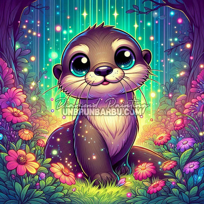Diamond Painting - Loutre Poussière d'Étoiles (80cm x 80cm)