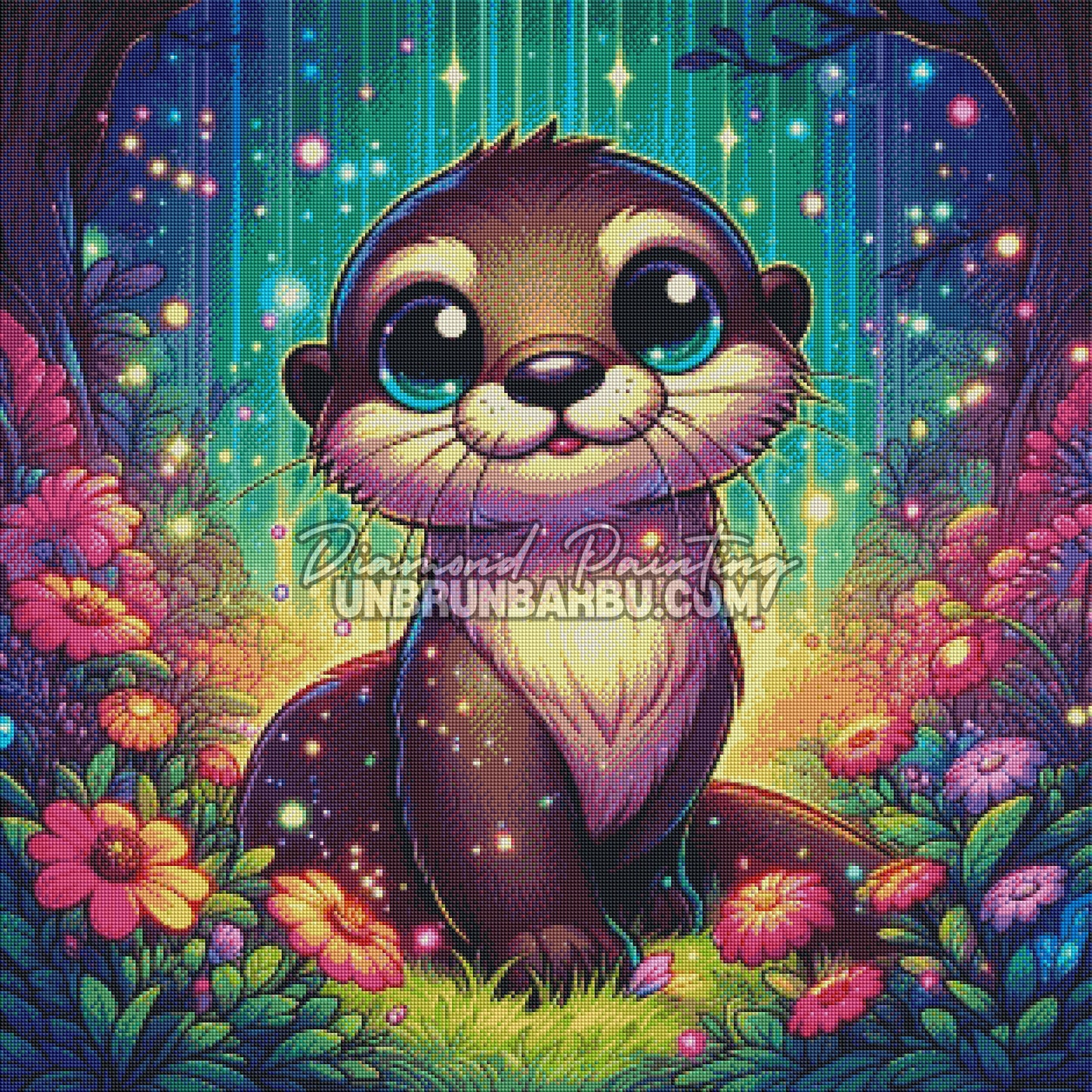 Diamond Painting - Loutre Poussière d'Étoiles (80cm x 80cm)
