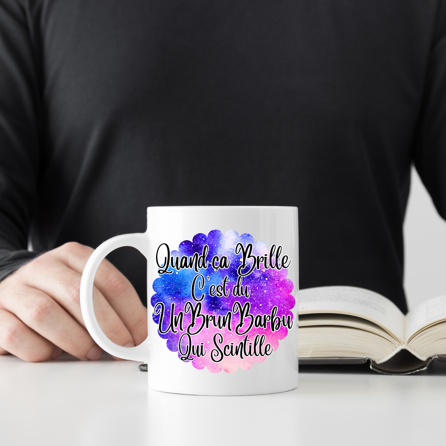 Mug 5 - Quand ça Brille C'est du Un Brun Barbu Qui Scintille