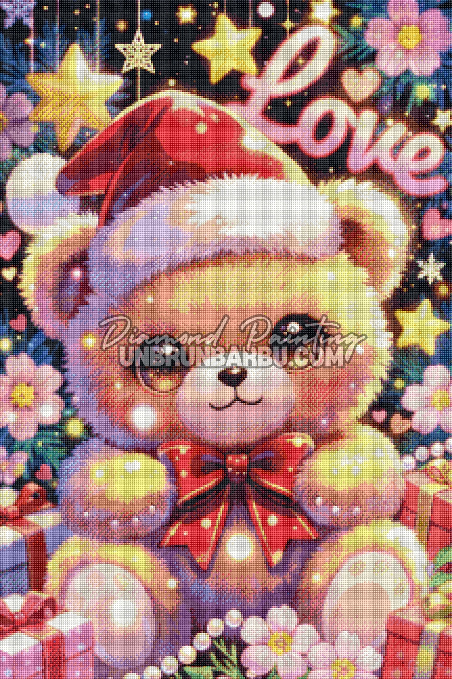 Diamond Painting - Noël Magique de l'Ourson Tendre (60cm x 90cm)