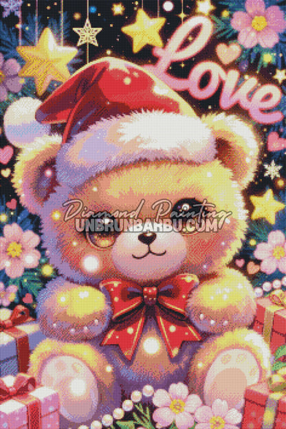 Diamond Painting - Noël Magique de l'Ourson Tendre (60cm x 90cm)