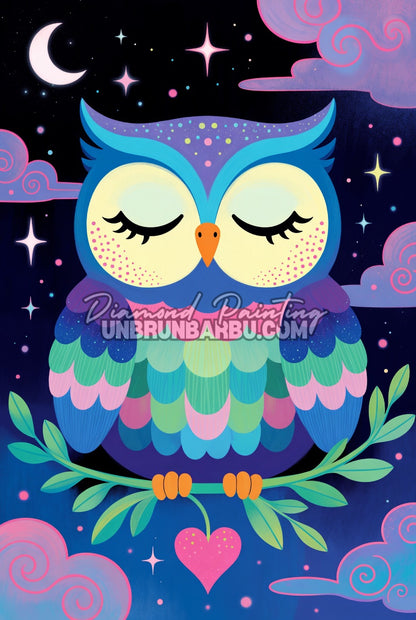 Diamond Painting -Oiseau Veilleur d’Étoiles (50cm x 75cm)