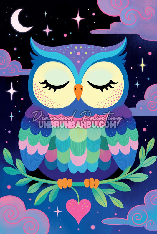 Diamond Painting -Oiseau Veilleur d’Étoiles (50cm x 75cm)