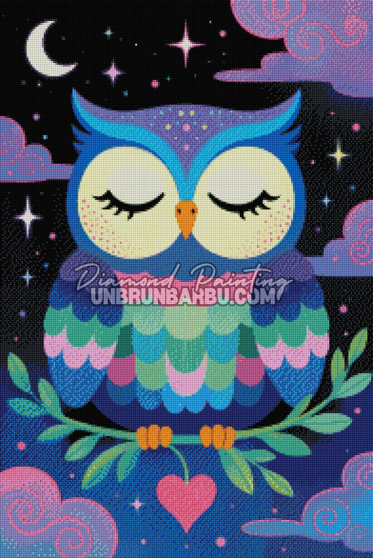 Diamond Painting -Oiseau Veilleur d’Étoiles (50cm x 75cm)
