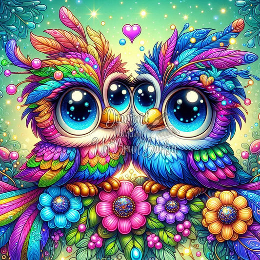 Oiseaux Amoureux (90cm x 90cm)