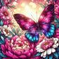 Diamond Painting - Papillon Magique sur Pivoines (70cm x 70cm)