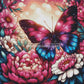 Diamond Painting - Papillon Magique sur Pivoines (70cm x 70cm)