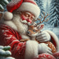 Père Noël : Un Moment de Paix avant la Grande Nuit (100cm x 100cm)