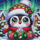 Petit Pingouin et le Chocolat de Noël (70cm x 70cm)