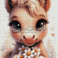 Diamond Painting - Petit Poney aux Marguerites (50cm x 75cm)